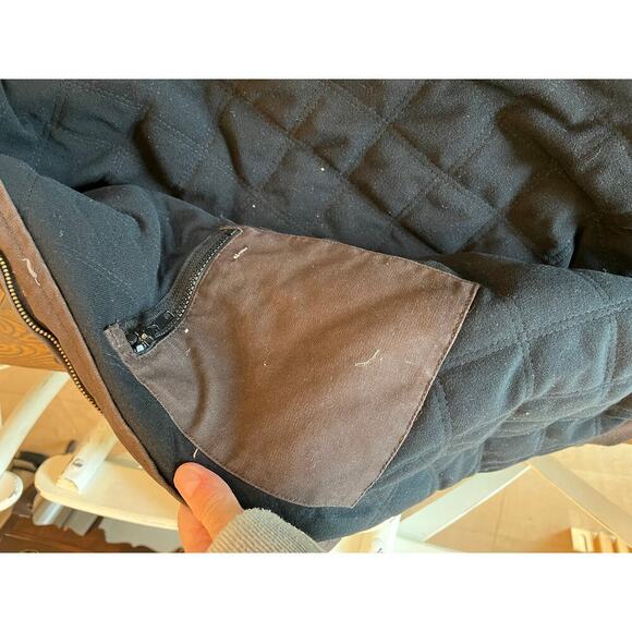 Brazos Workforce Canvas Insulated Barn Chore Coat Jacket Men 2XL Brown Flaws - Picture 14 of 15